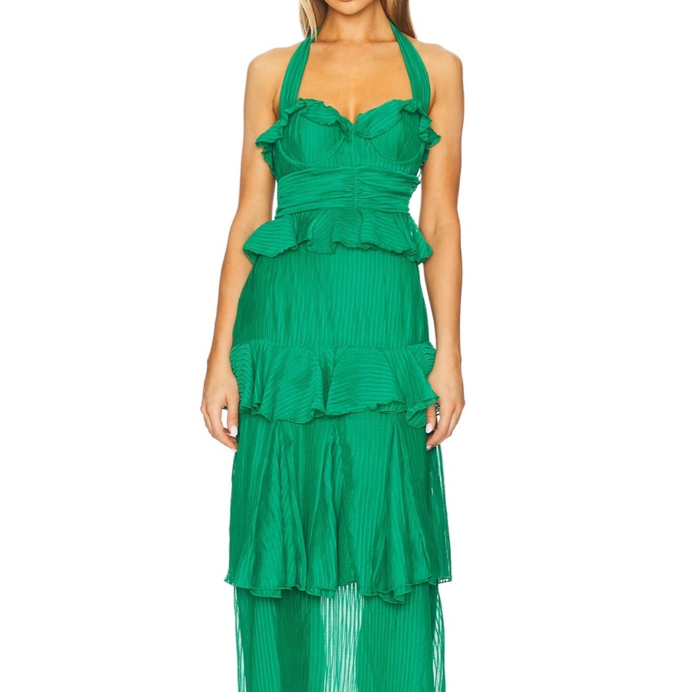 Line & Dot Halter Dress